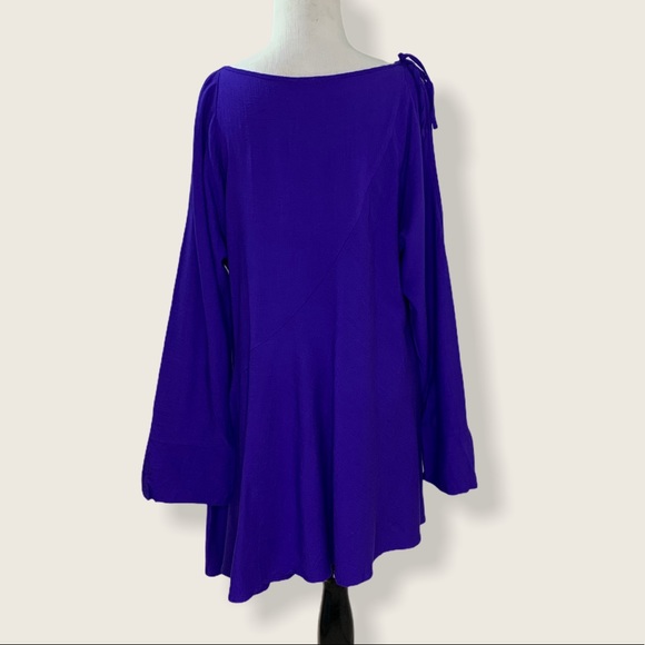 Free People Clear Skies Tunic Mini Dress Violet - Picture 4 of 10